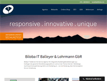 Tablet Screenshot of biloba-it.de